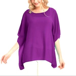 Purple Batwing Flowy Top